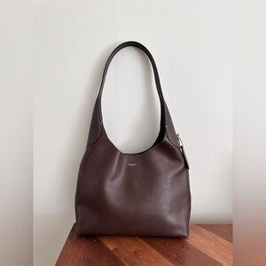 Coach Brooklyn 28 in Maple Brown Leather Shoulder Bag EUX
